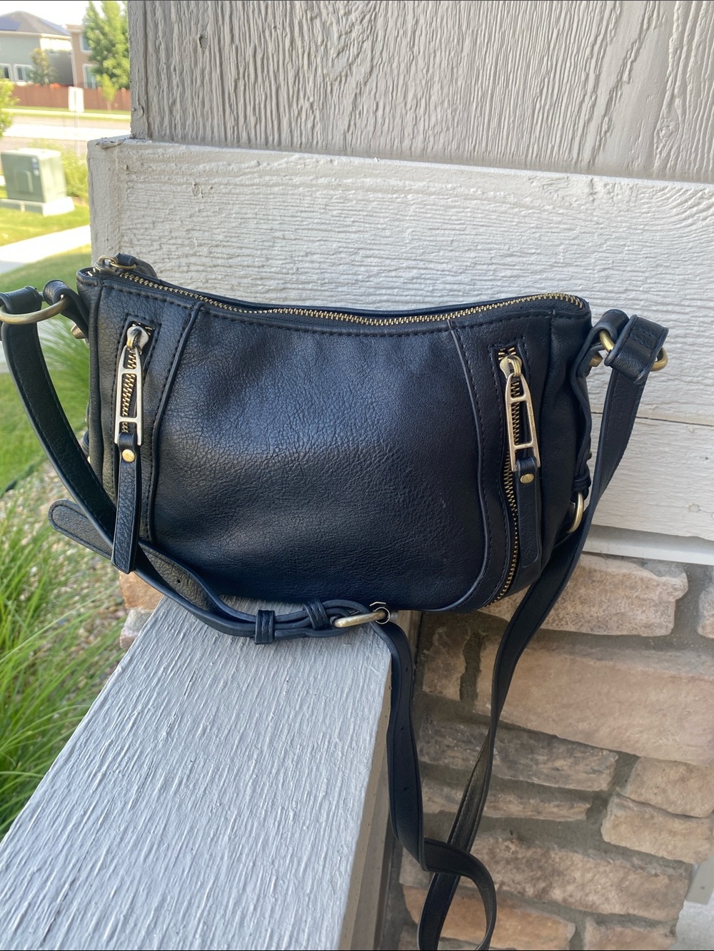 Anthropologie Classic Black Crossbody Bag